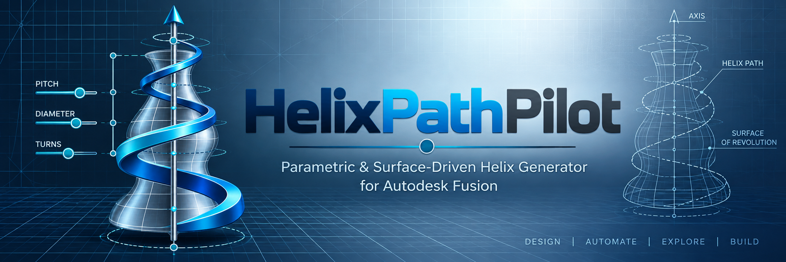 HelixPathPilot – Helixkurven für Autodesk Fusion