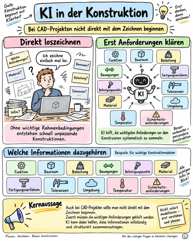 Workshop-Plakat: KI in der Konstruktion